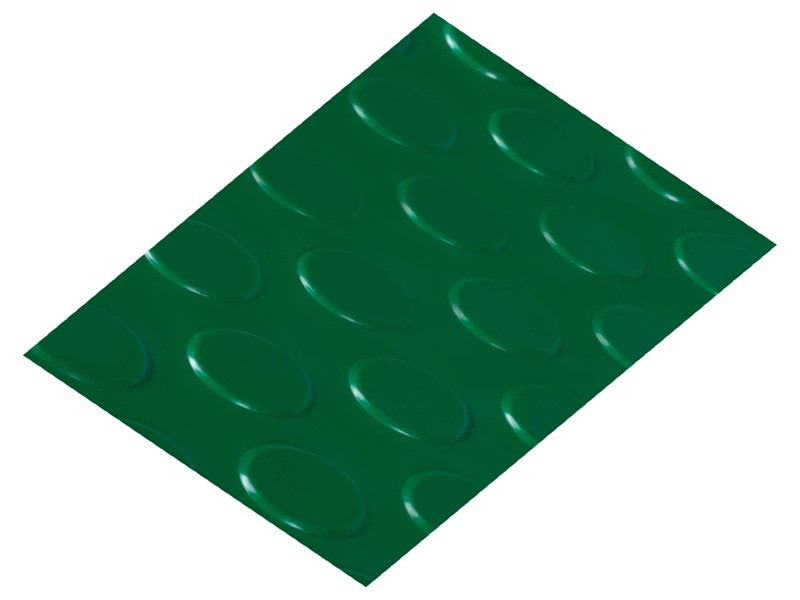 Yeşil paralı PVC zemin kaplama - yeşil oval kabartmalı ucuz PVC zemin döşemesi